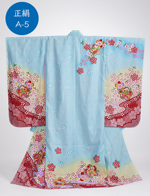 水色・花・絞り風