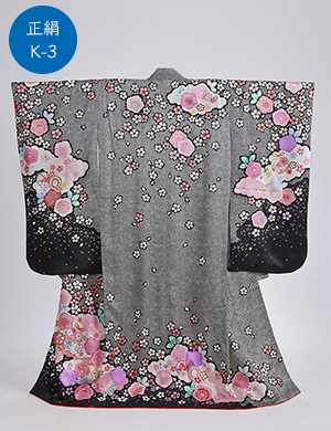 黒・ピンク・しぼり風の柄