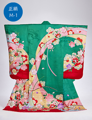 緑・美しい艶の正絹